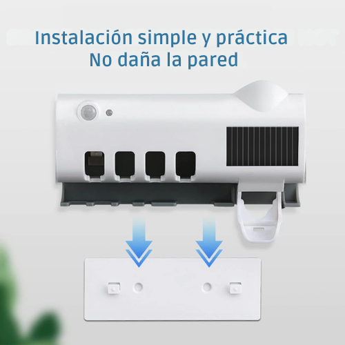 DISPENSADOR Y ESTERILIZADOR DE CEPILLO DE DIENTES UV