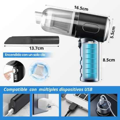 MINI ASPIRADORA PORTÁTIL CON SOPLADOR